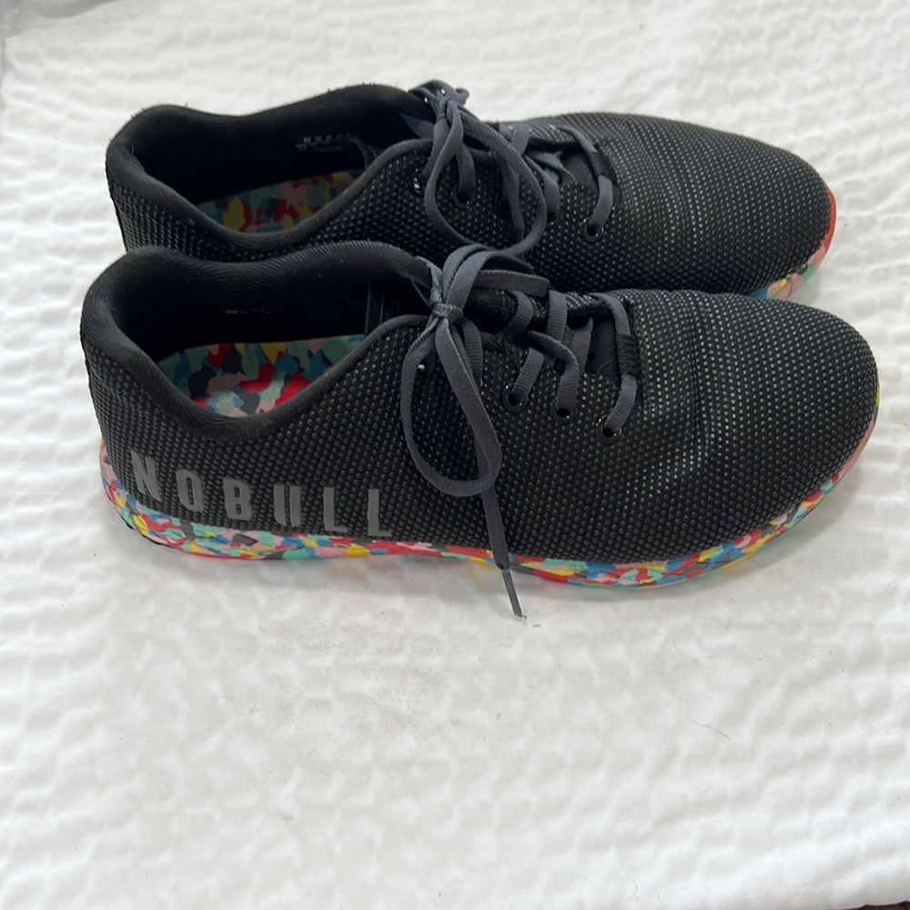 NOBULL Black Athletic Shoes with Multicolor Speckled Sole